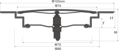 SZ106-10R Ø 100mm Round intemerata chalybe coquina fontis aream exhauriebat click clacus cum pop-up cartridge aeneus